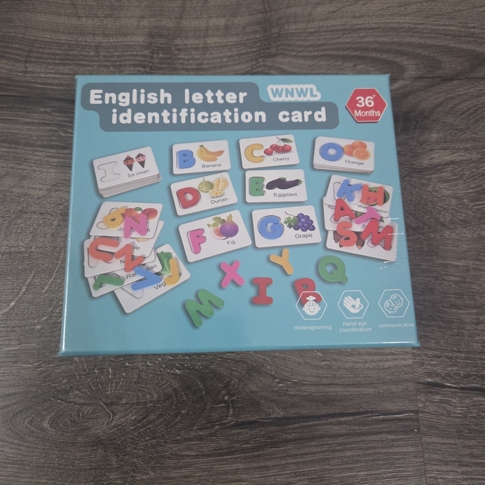 English Letter Identification Card Set NEW